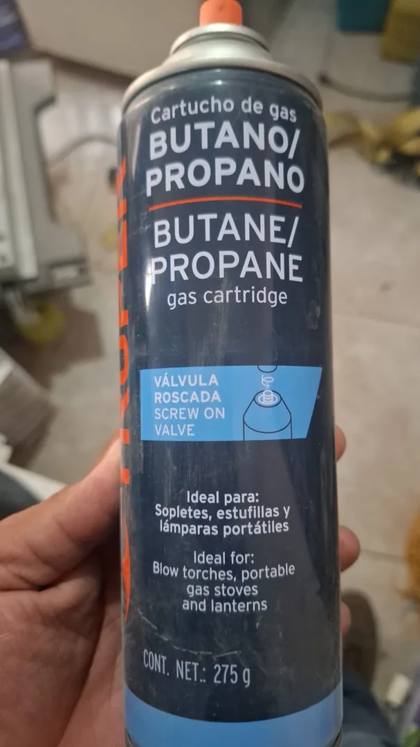 Cartucho de gas butano de rosca